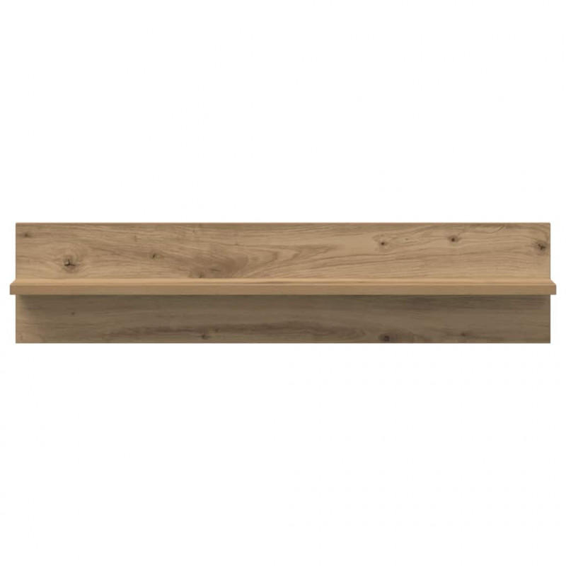 Półka ścienna z półką 2 pcs Dąb rzemieślniczy 80 x 11,5 x 18 cm