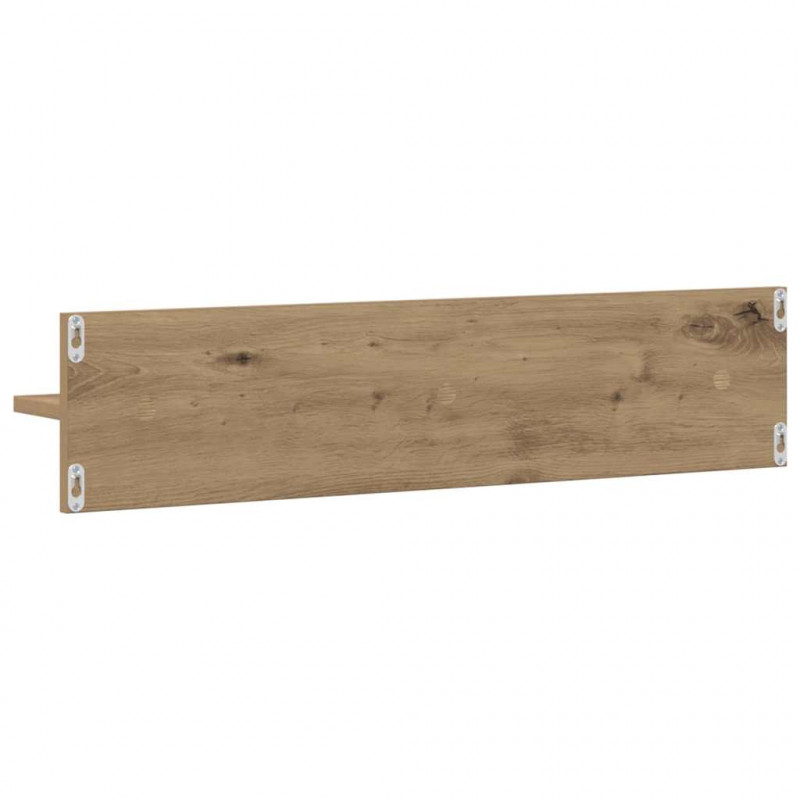 Półka ścienna z półką 2 pcs Dąb rzemieślniczy 80 x 11,5 x 18 cm