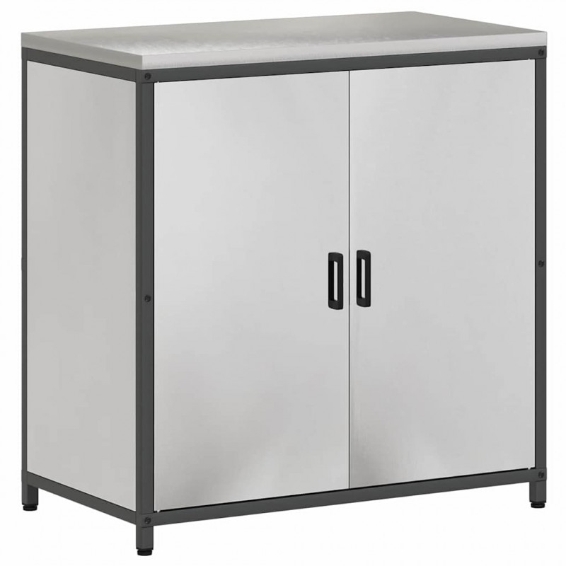 Przechowywanie w kuchni z półką Srebrny 60 x 50 x 92 cm Stal