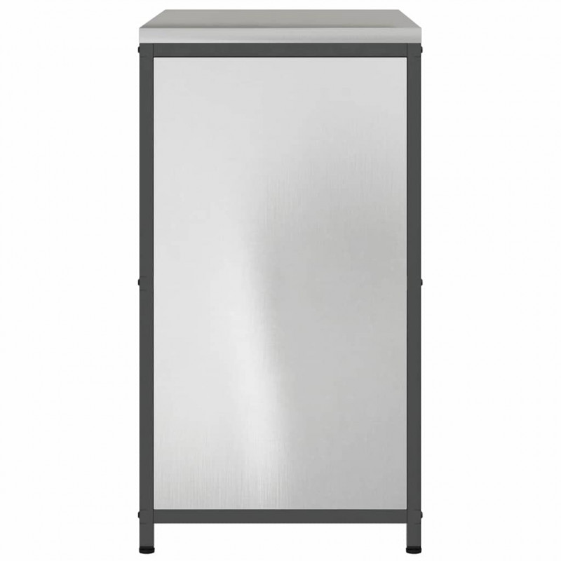 Przechowywanie w kuchni z półką Srebrny 60 x 50 x 92 cm Stal