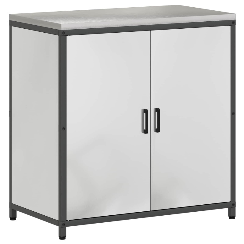 Przechowywanie w kuchni z półką Srebrny 60 x 50 x 92 cm Stal