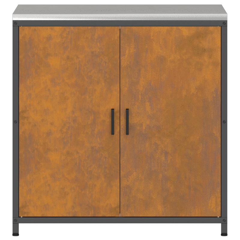 Przechowywanie w kuchni z półką Rdzawy 60 x 50 x 92 cm Stal