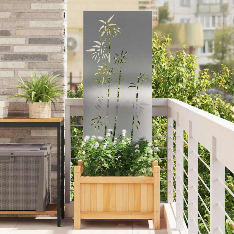 Ekran zapewniający prywatność w ogrodzie Srebrny 50 x 140 cm