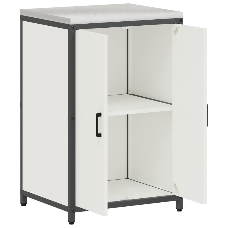 Przechowywanie w kuchni z półką Biały 60 x 50 x 92 cm Stal