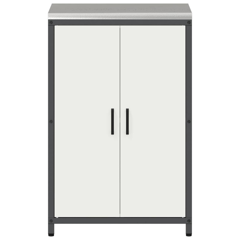 Przechowywanie w kuchni z półką Biały 60 x 50 x 92 cm Stal
