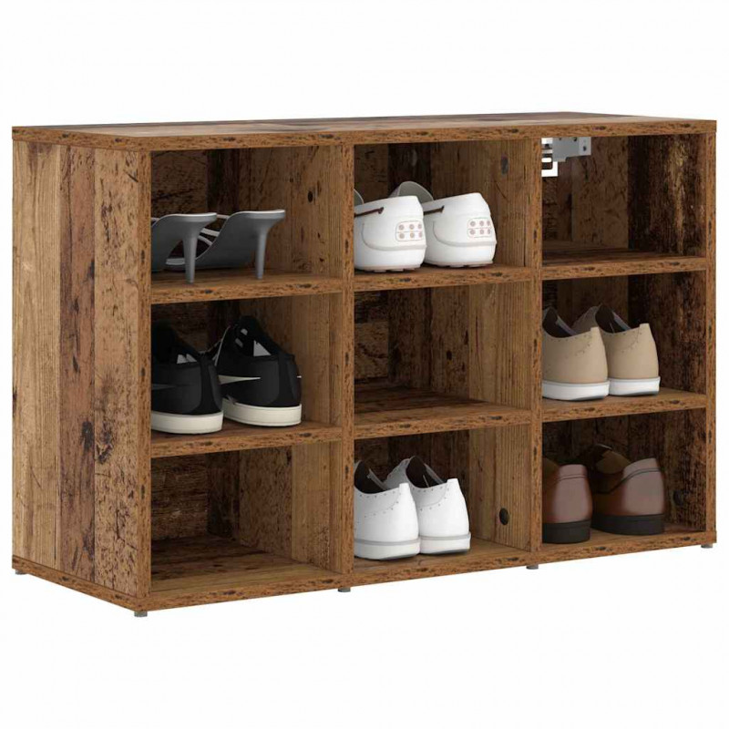 Szafka na buty z półką Stare drewno 77,5 x 30 x 51 cm