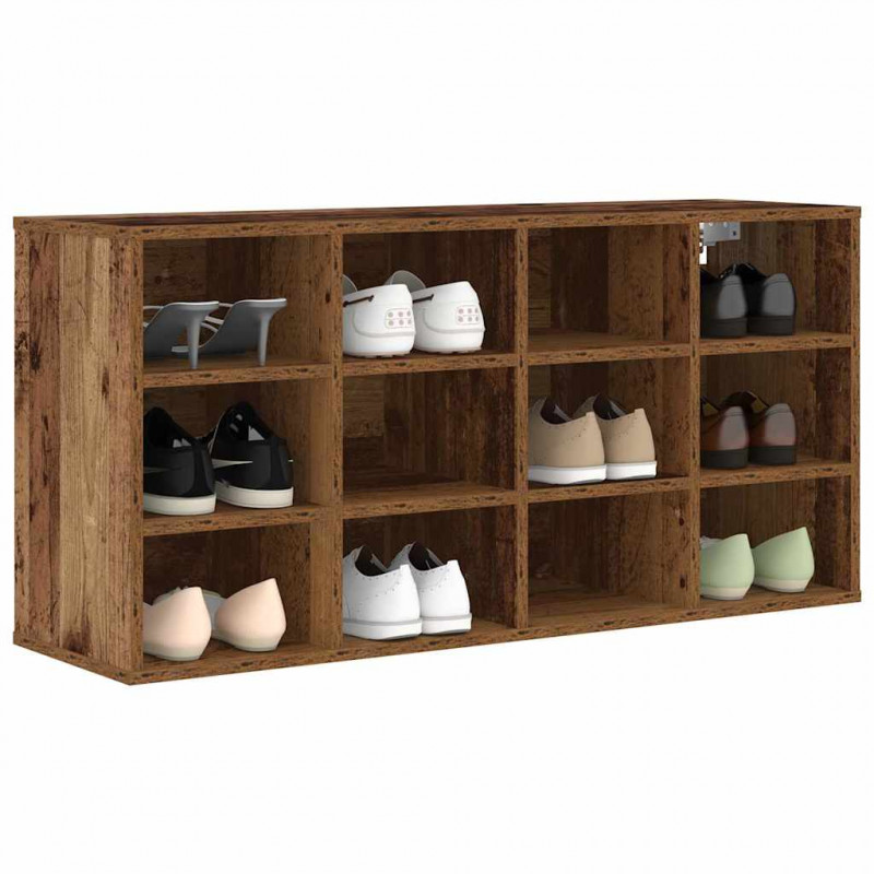 Szafka na buty z półką Stare drewno 103 x 30 x 51 cm