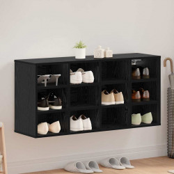 Szafka na buty z półką Czarny Dąb 103 x 30 x 51 cm