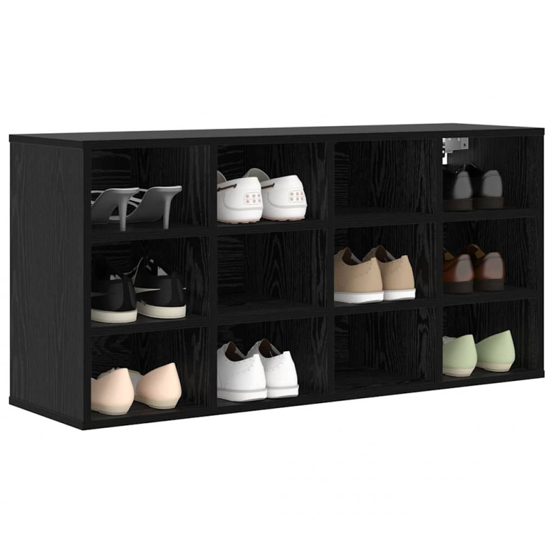 Szafka na buty z półką Czarny Dąb 103 x 30 x 51 cm