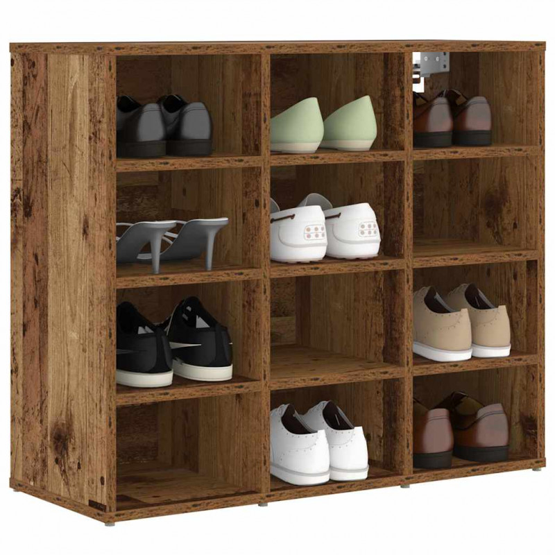 Szafka na buty z półką Stare drewno 77,5 x 30 x 67 cm