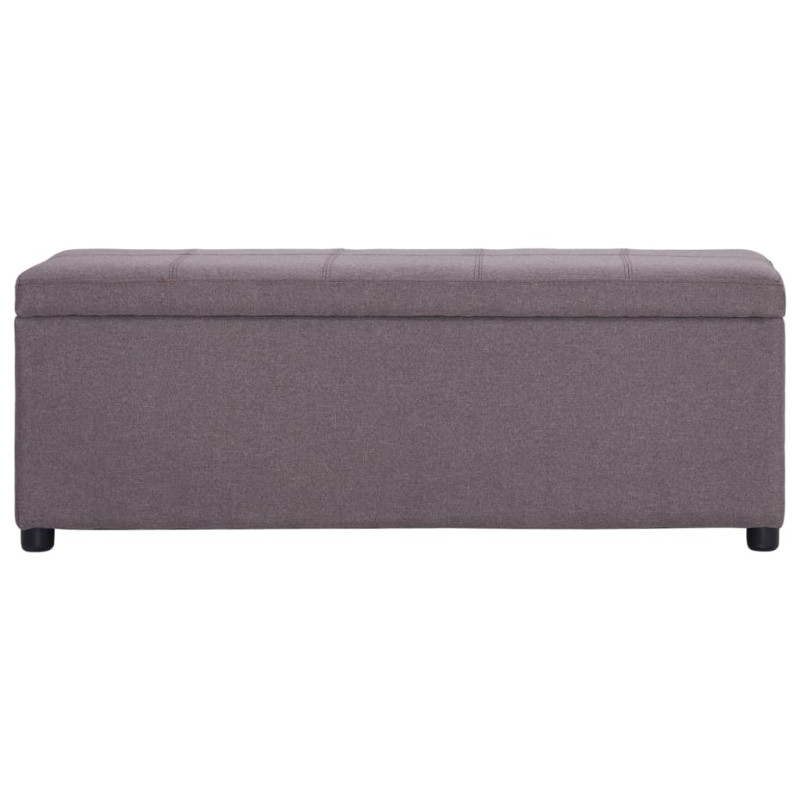 Ławka ze schowkiem, 116 cm, taupe, poliester