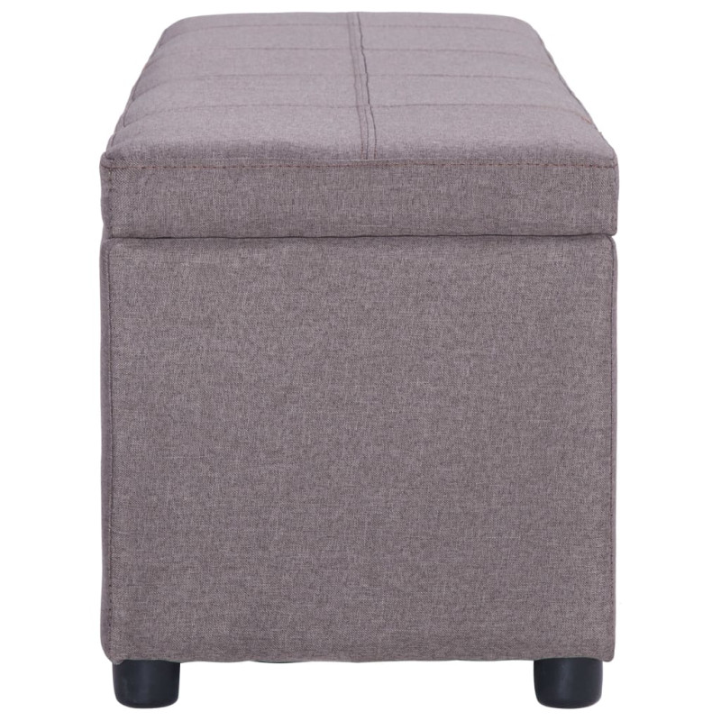 Ławka ze schowkiem, 116 cm, taupe, poliester