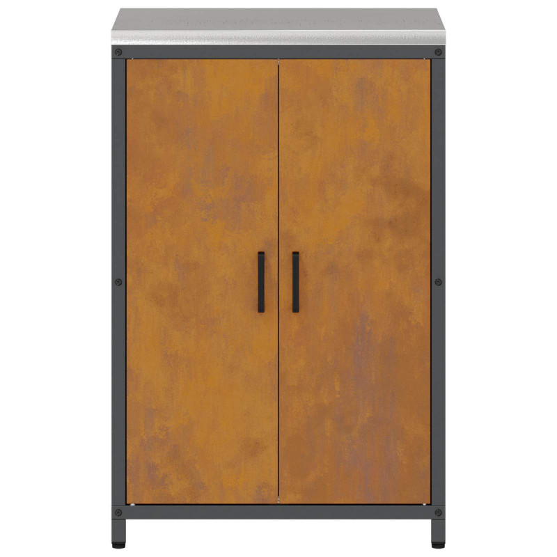 Przechowywanie w kuchni z półką Rdzawy 60 x 50 x 92 cm Stal
