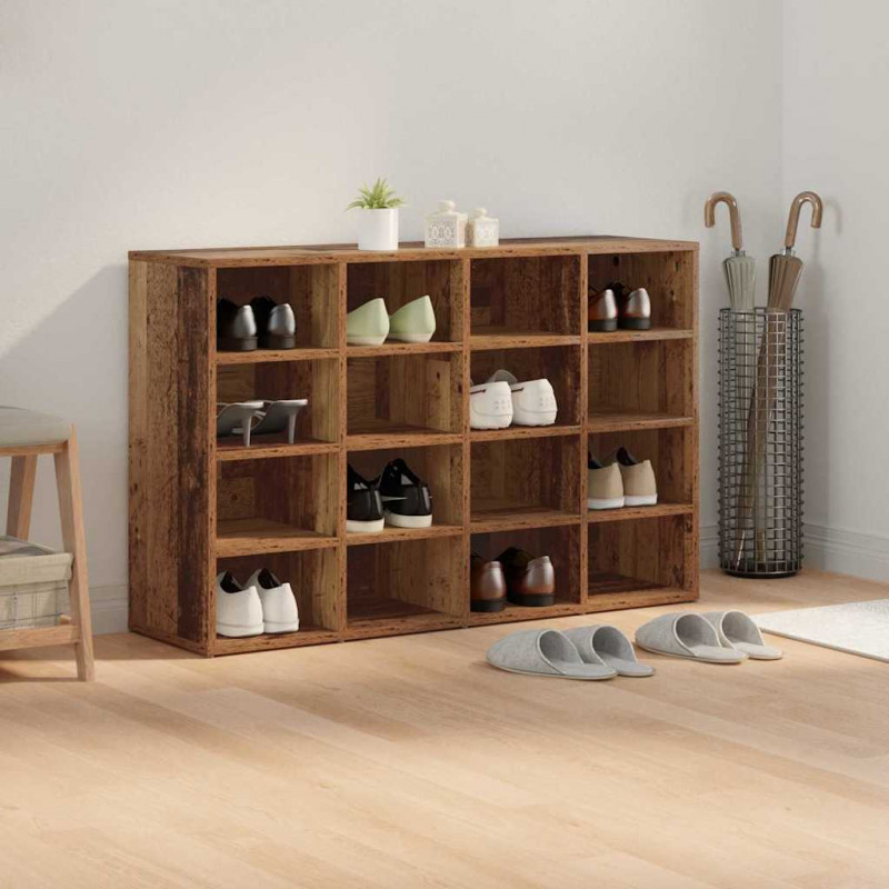 Szafka na buty z półką Stare drewno 103 x 30 x 67 cm