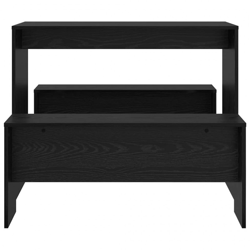 Zestaw do jadalni 2 pcs Czarny dąb Materiał drewnopochodny
