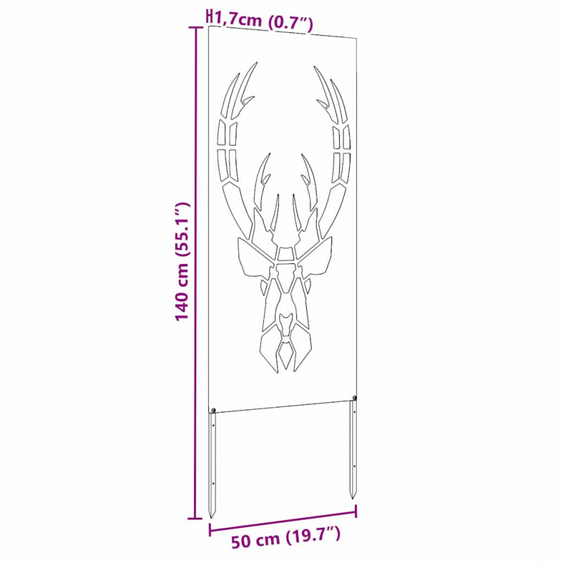 Ekran zapewniający prywatność w ogrodzie Biały 50 x 140 cm