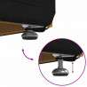 Halka Czarny 81 x 41 x 40 cm Tkanina i drewno inżynieryjne