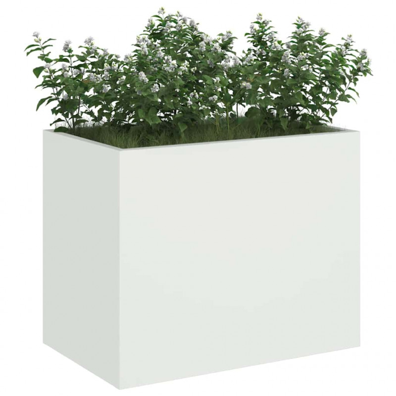 Doniczka ogrodowa Biały 50 x 32 x 40 cm Stal zimnogięta