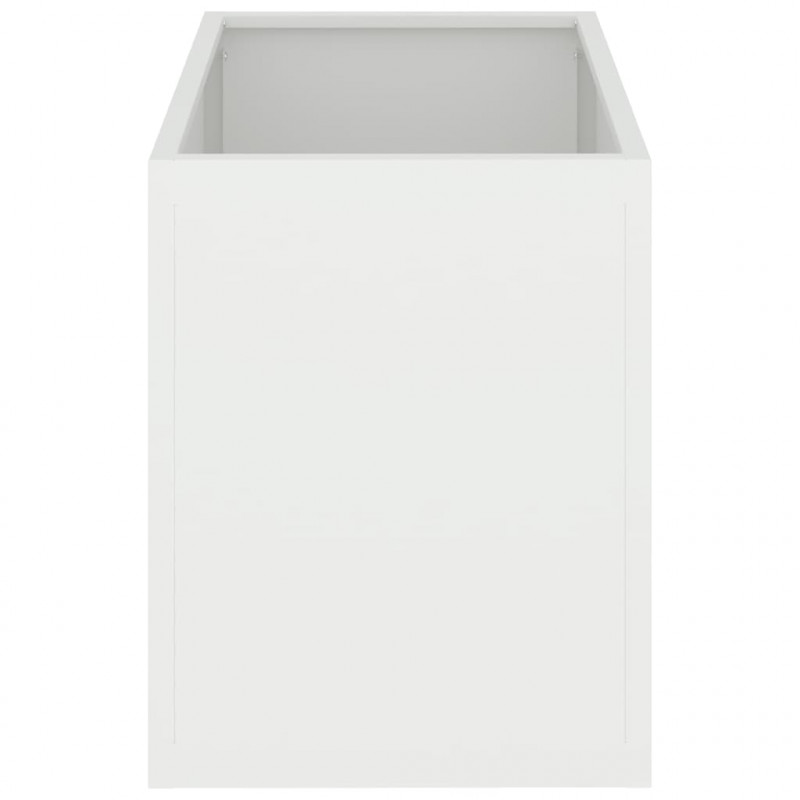 Doniczka ogrodowa Biały 50 x 32 x 40 cm Stal zimnogięta