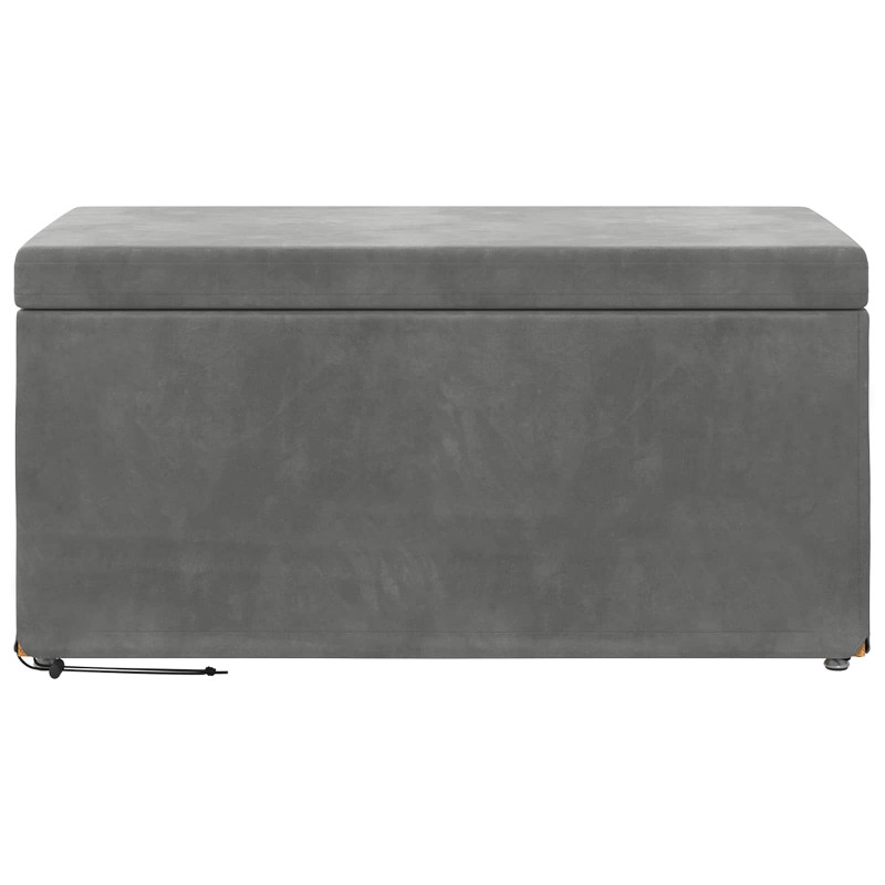 Halka Ciemnoszary 81 x 41 x 40 cm Welur i drewno inżynieryjne