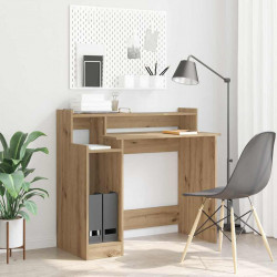 Biurko Ze LED Lights z półką Dąb rzemieślniczy 97 x 45 x 90 cm