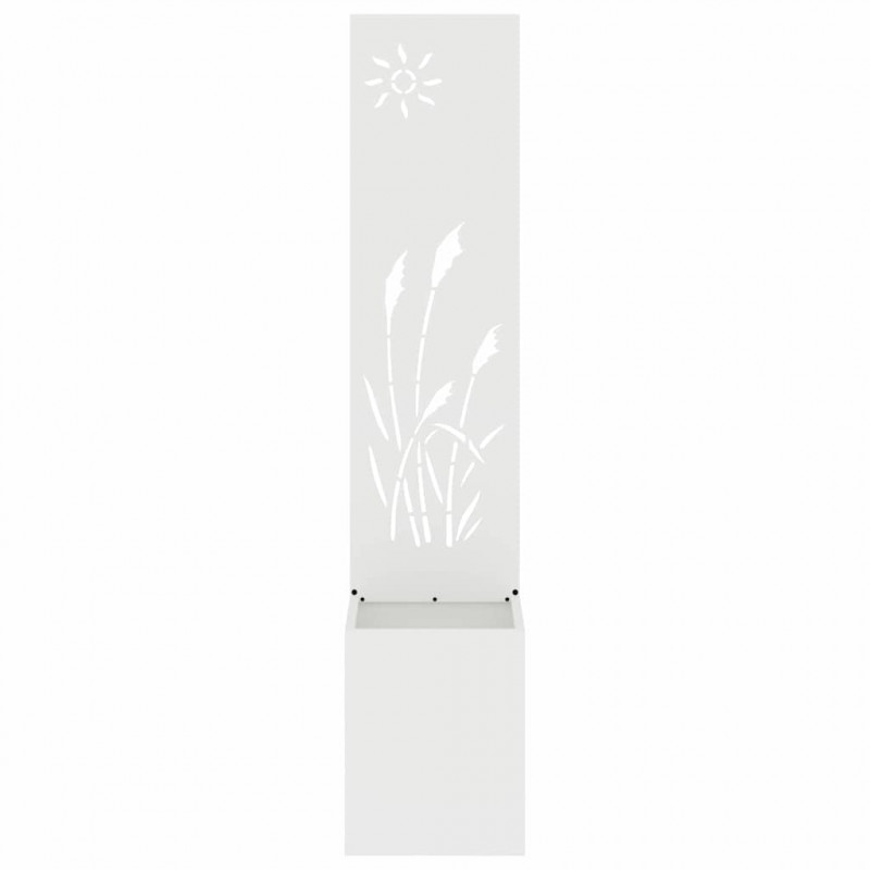 Ekran zapewniający prywatność w ogrodzie Biały 32 x 140 cm