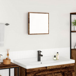 Lustro łazienkowe LED Z lustrem Stare drewno 40 x 37 x 8.5 cm