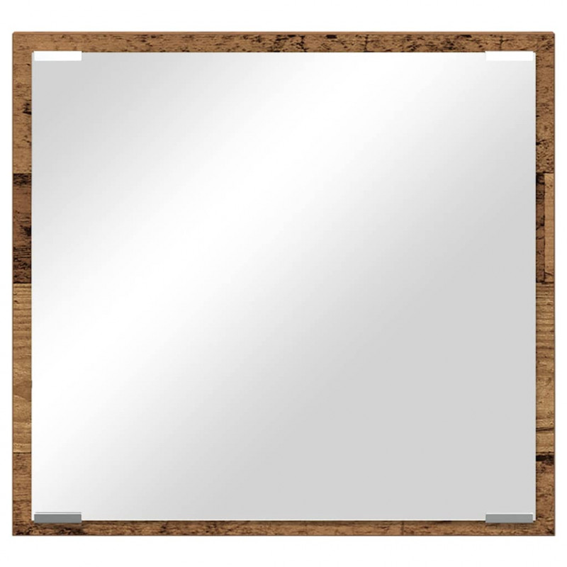 Lustro łazienkowe LED Z lustrem Stare drewno 40 x 37 x 8.5 cm