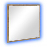Lustro łazienkowe LED Dąb rzemieślniczy 40 x 37 x 8.5 cm