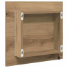 Lustro łazienkowe LED Dąb rzemieślniczy 40 x 37 x 8.5 cm