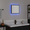 Lustro łazienkowe LED Z lustrem Czarny Dąb 40 x 37 x 8.5 cm