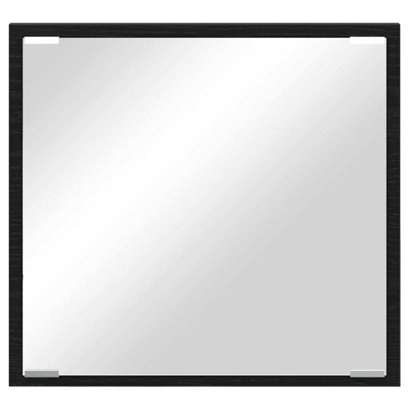Lustro łazienkowe LED Z lustrem Czarny Dąb 40 x 37 x 8.5 cm