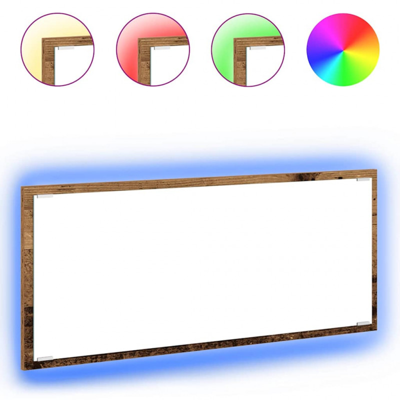 Lustro Stare drewno 90 x 8,5 x 37 cm Materiał drewnopochodny