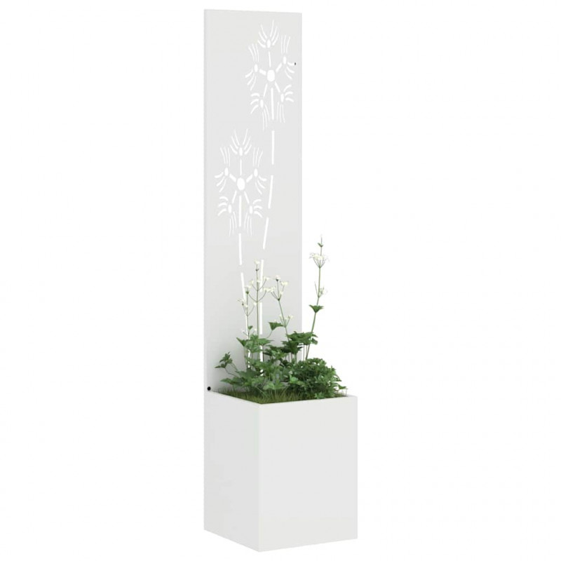 Ekran zapewniający prywatność w ogrodzie Biały 32 x 140 cm