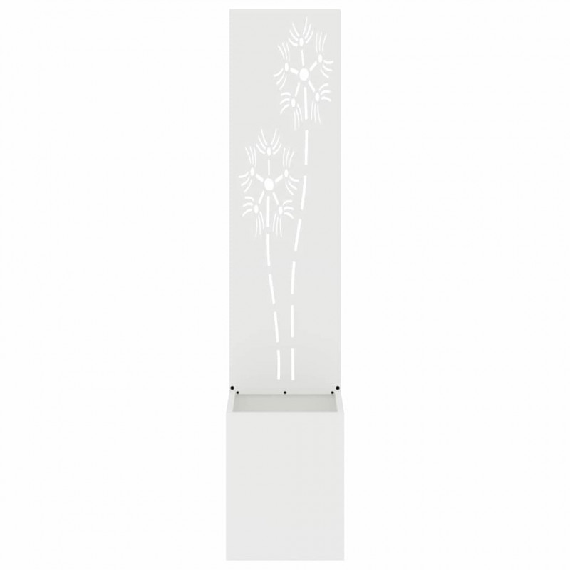 Ekran zapewniający prywatność w ogrodzie Biały 32 x 140 cm