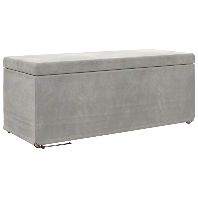 Halka Jasnoszary 101 x 41 x 40 cm Welur i drewno inżynieryjne