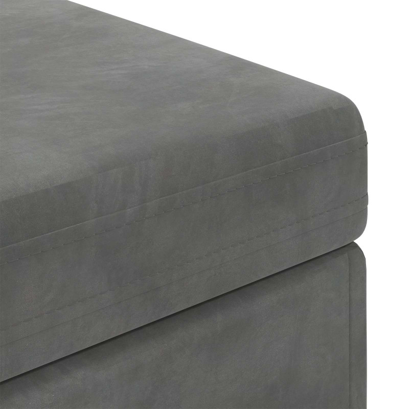Halka Ciemnoszary 101 x 41 x 40 cm Welur i drewno inżynieryjne