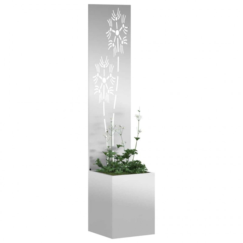 Ekran zapewniający prywatność w ogrodzie Srebrny 32 x 140 cm