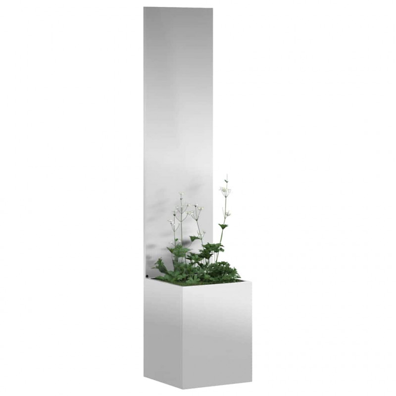 Ekran zapewniający prywatność w ogrodzie Srebrny 32 x 140 cm