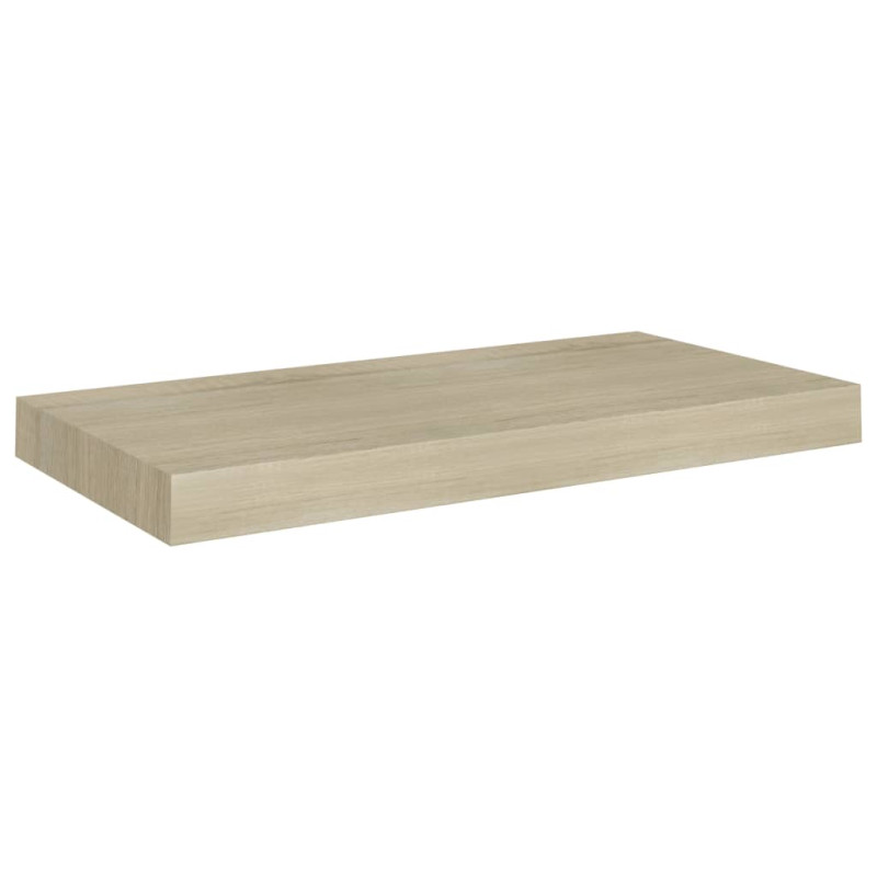 Półki ścienne, 4 szt., kolor dębowy, 50x23x3,8 cm, MDF