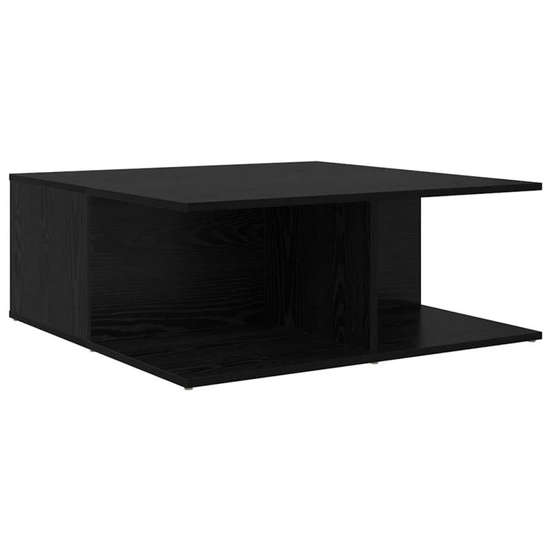 Stolik kawowy z szufladą Czarny dąb 80 x 80 x 31 cm
