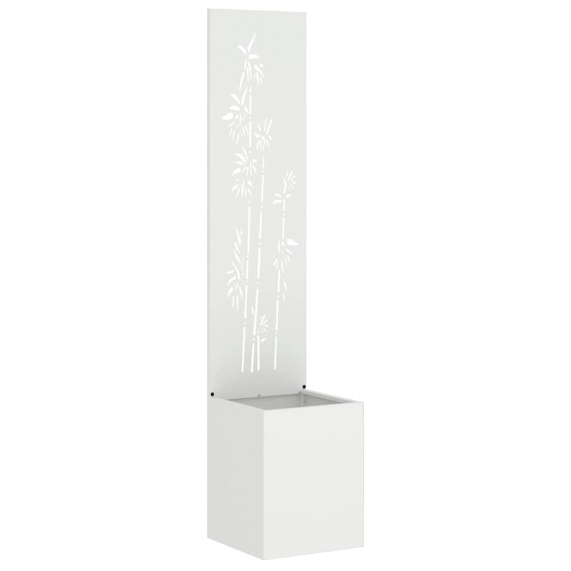 Ekran zapewniający prywatność w ogrodzie Biały 32 x 140 cm