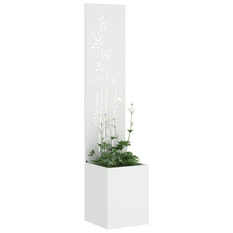 Ekran zapewniający prywatność w ogrodzie Biały 32 x 140 cm