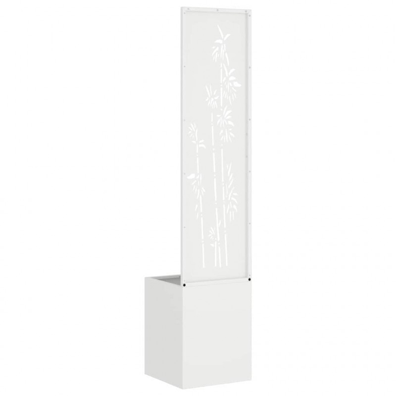 Ekran zapewniający prywatność w ogrodzie Biały 32 x 140 cm