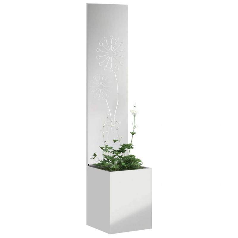 Ekran zapewniający prywatność w ogrodzie Srebrny 32 x 140 cm