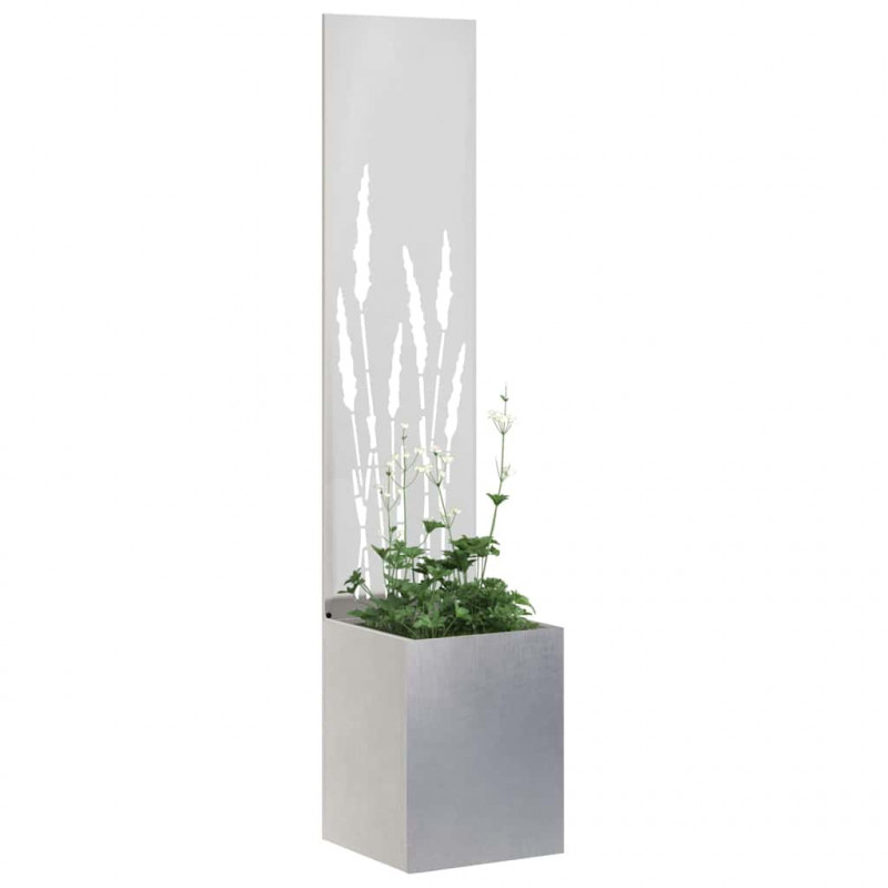 Ekran zapewniający prywatność w ogrodzie Srebrny 32 x 140 cm