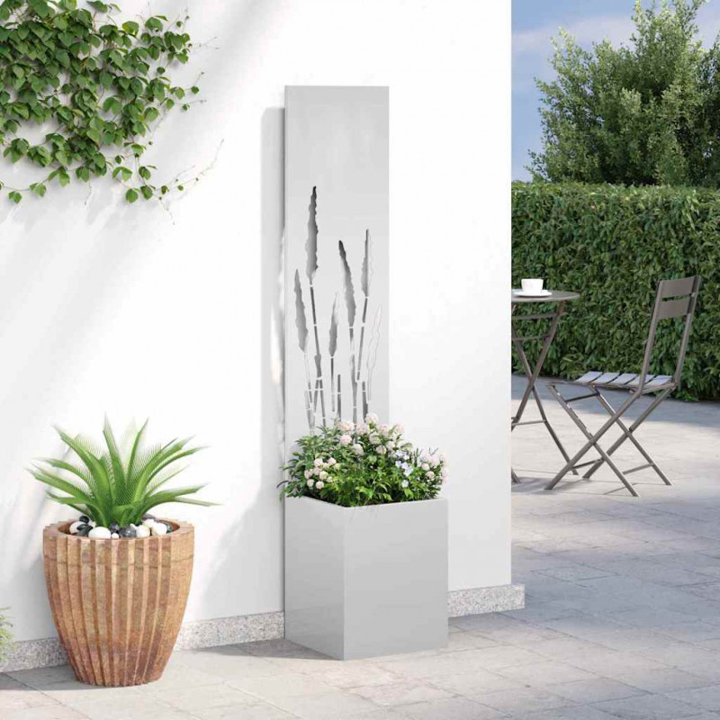 Ekran zapewniający prywatność w ogrodzie Srebrny 32 x 140 cm