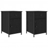 Szafka Nocna z szufladą 2 pcs Czarny Dąb 40 x 42 x 60 cm