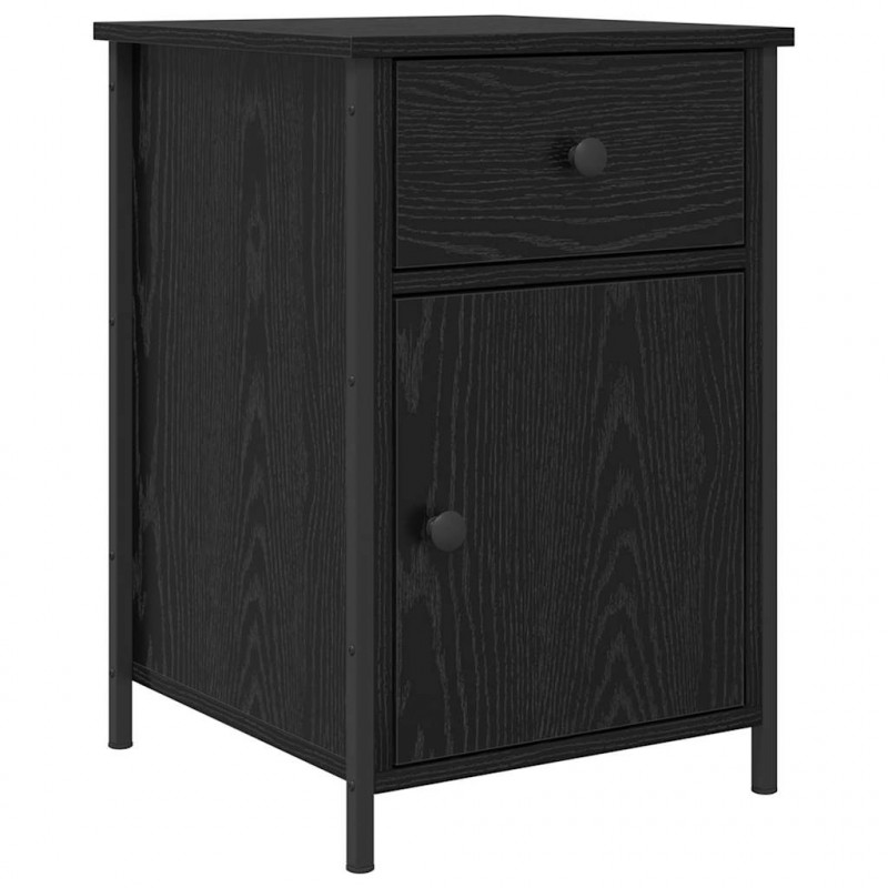 Szafka Nocna z szufladą 2 pcs Czarny Dąb 40 x 42 x 60 cm