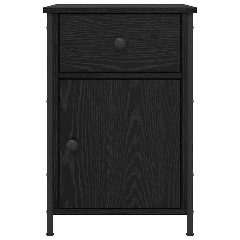 Szafka Nocna z szufladą 2 pcs Czarny Dąb 40 x 42 x 60 cm